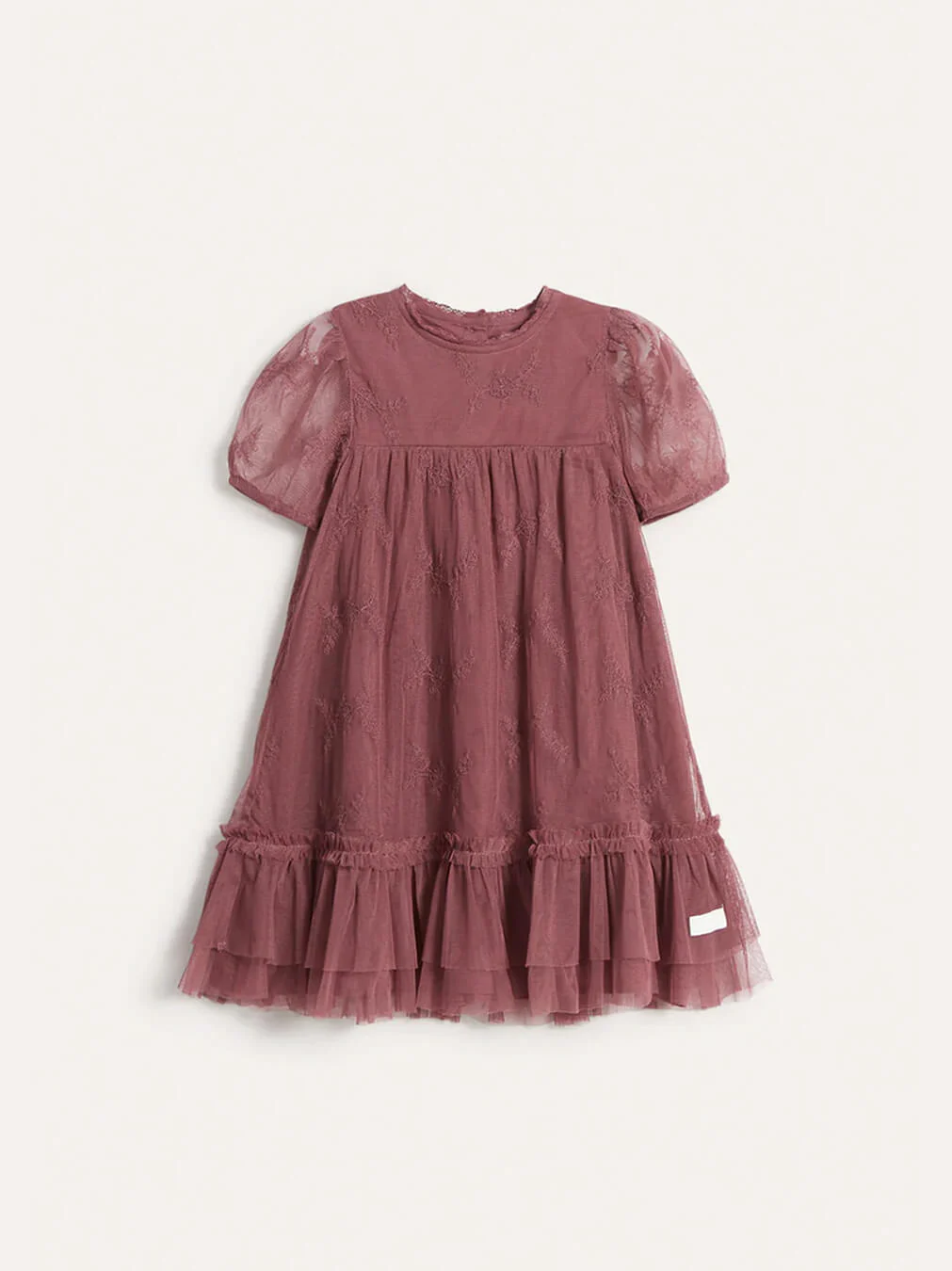 Kids’ Red Embroidered Dress - Image 2