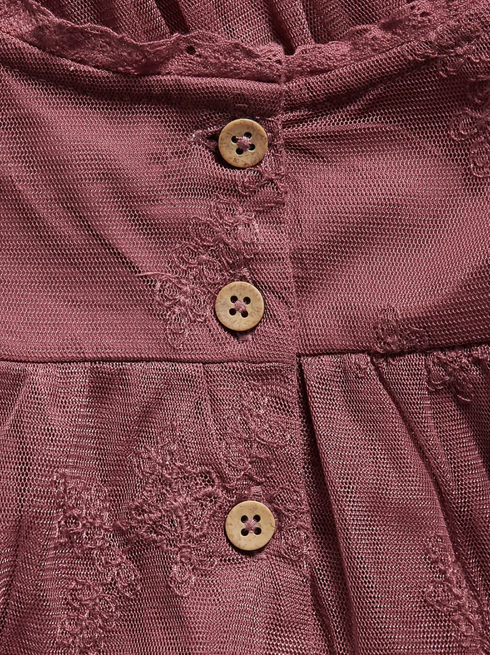 Kids’ Red Embroidered Dress - Image 3